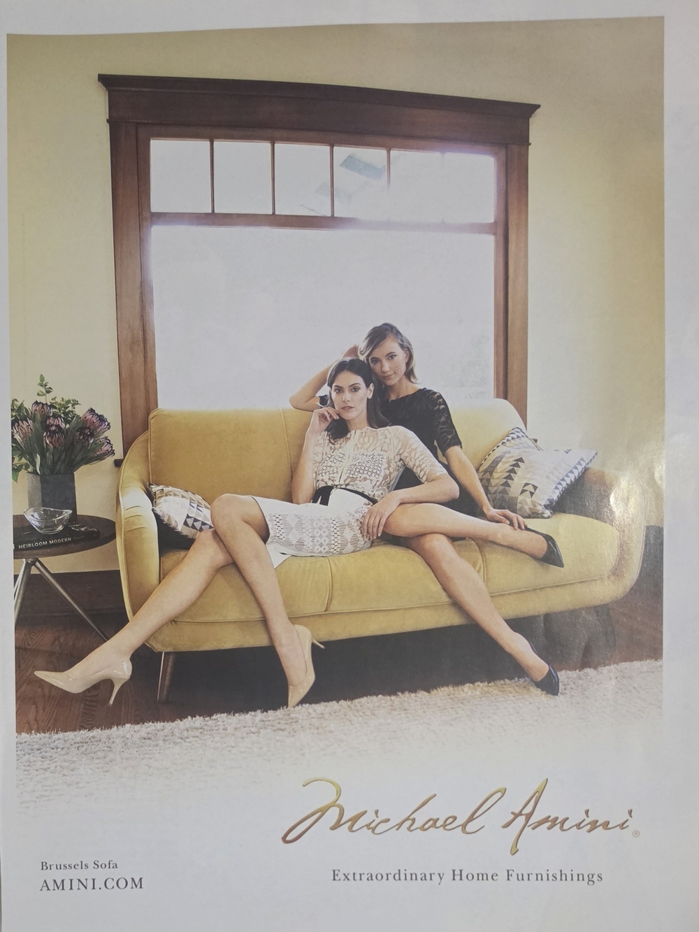 Classic Elegance With Michael Amini and the Brussels sofa print ad 8"x10"